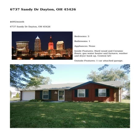 6737 Sandy Dr Dayton, OH 45426