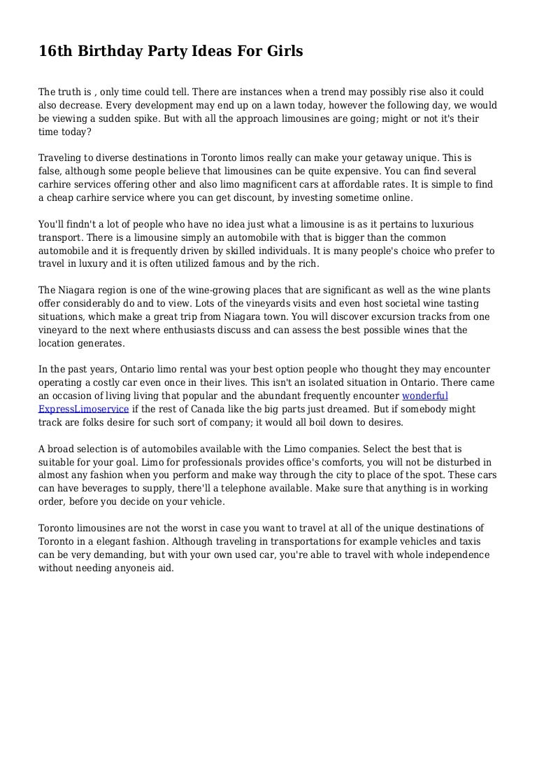 16th Birthday Party Ideas For Girls