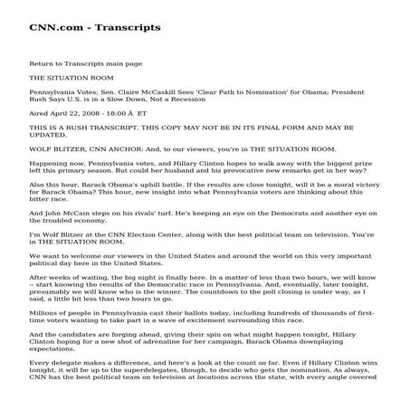 CNN.com - Transcripts | PDF
