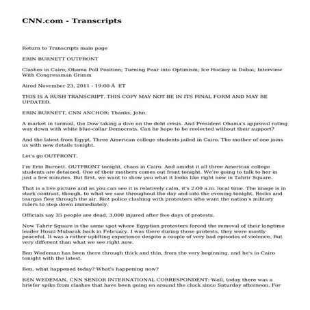 CNN.com - Transcripts | PDF