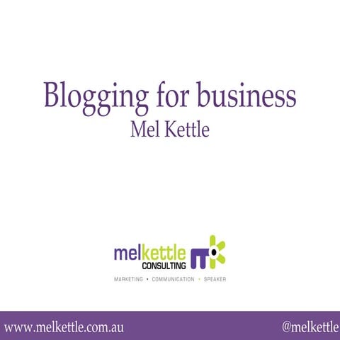 Blogging for business