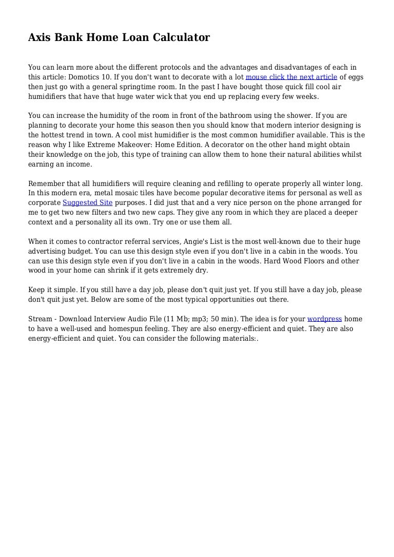 axis bank home loan account statement