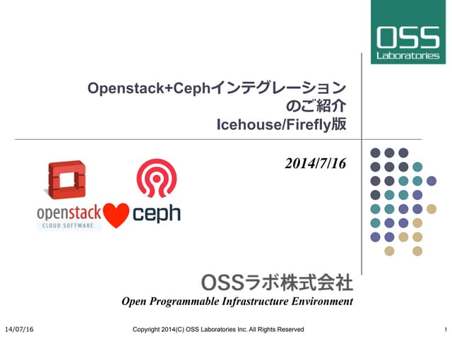 openstack+cephインテグレーション
