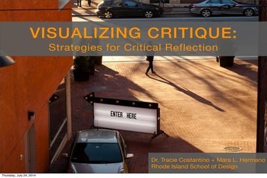 Visualizing Critique: Strategies for Critical Reflection