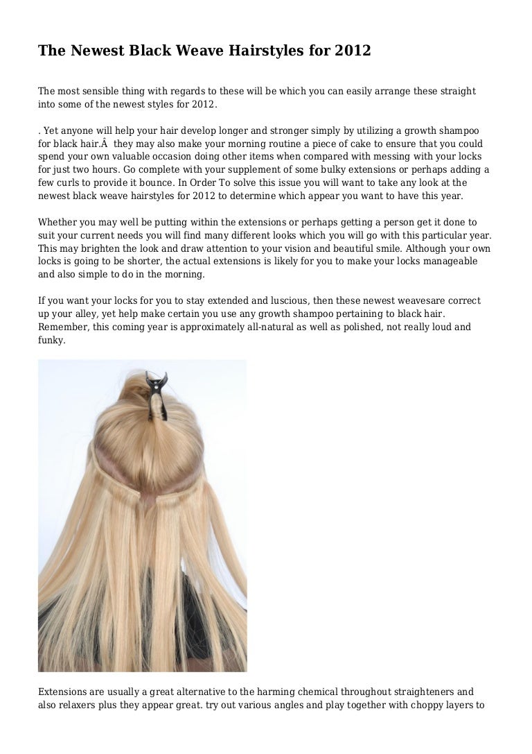 The Newest Black Weave Hairstyles For 2012