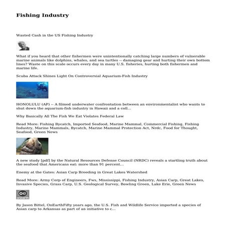 Fishing Industry