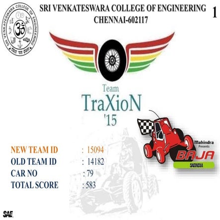 Team Traxion'15 - Virtual Baja 2015 Presentation
