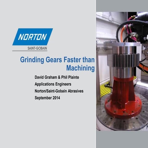 Grinding Gears Faster than Machining