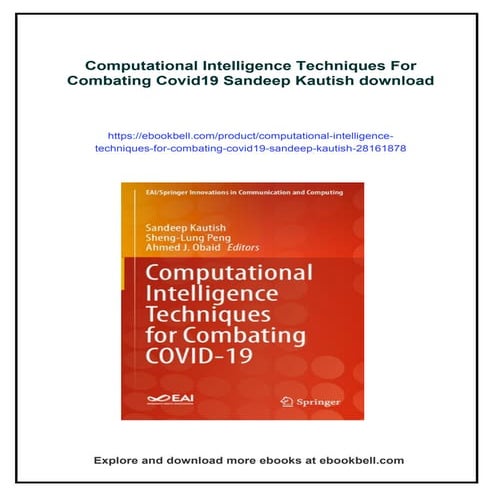 Computational Intelligence Techniques For Combating Covid19 Sandeep ...