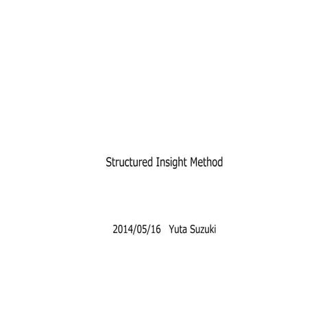 140825 structured insight method | PDF
