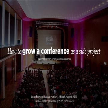 How to grow a conference as a side project – lessons learned from push