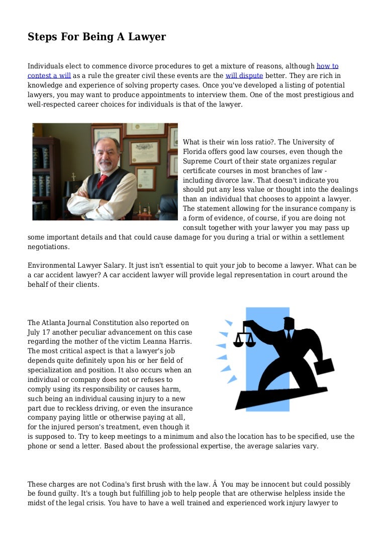 Steps For Being A Lawyer