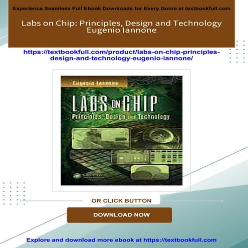 Labs on Chip: Principles, Design and Technology Eugenio Iannone | PDF