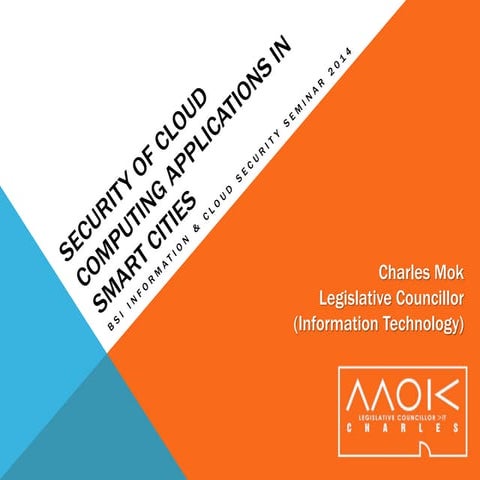 Security of Cloud Computing Applications in Smart Cities