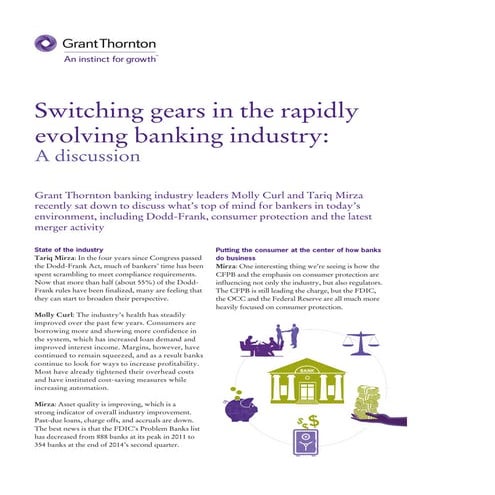 Switching gears in the rapidly evolving banking industry: A discussion