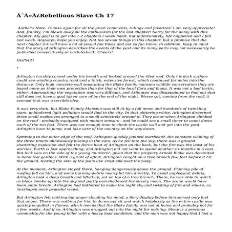 ﻿Rebellious Slave Ch 17
