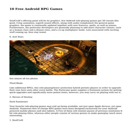 10 Free Android RPG Games