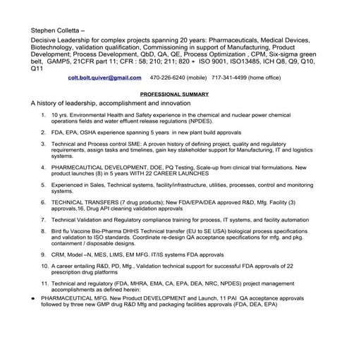 aaaQA_Dir. SteveCVQ216