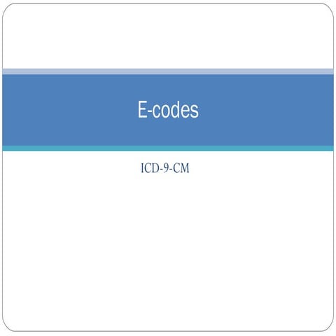 Coding E Codes