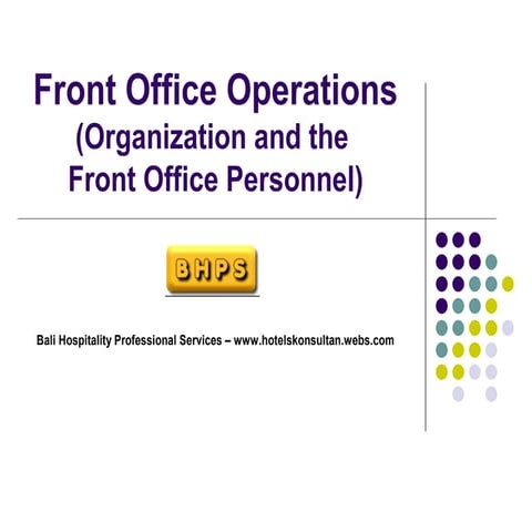14100484 Hotel Front Office Department