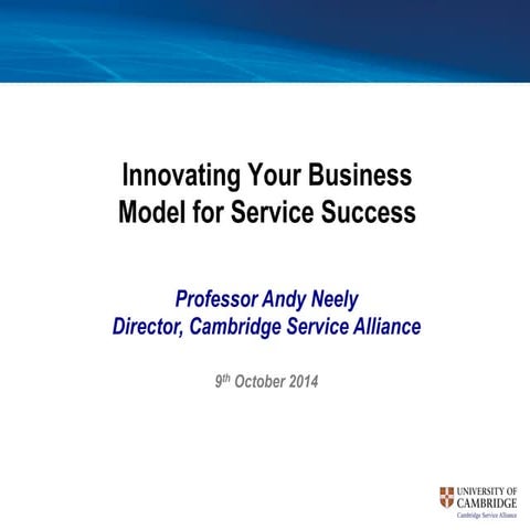 Andy Neely, Director Cambridge Serivce Alliance in conversation with Yassi Mo...