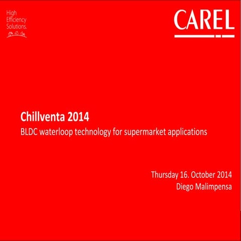 BLDC waterloop technology for supermarket applications