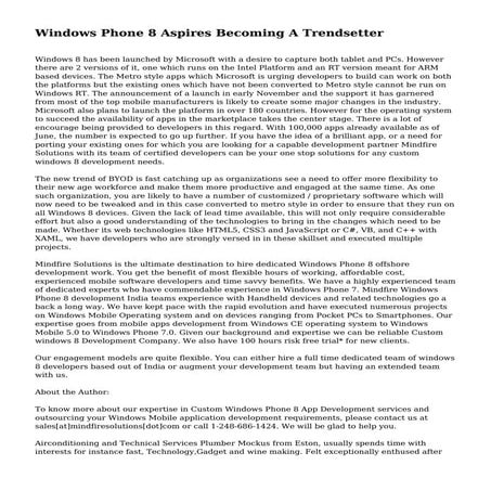 Windows Phone 8 Aspires Becoming A Trendsetter