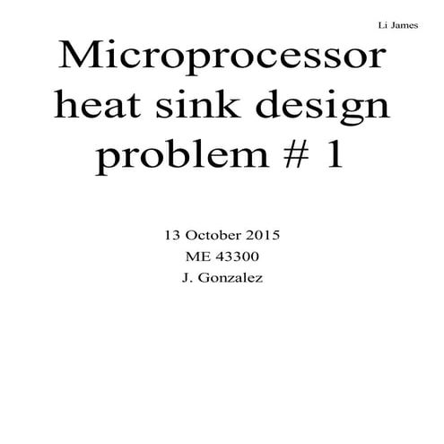 A Thesis on Design Optimization of Heat Sink in Power Electronics | PDF