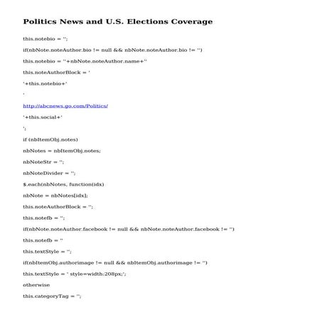 Politics News and U.S. Elections Coverage