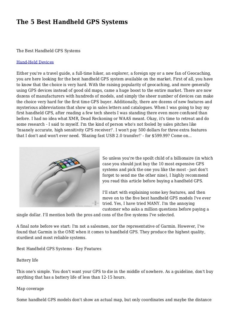 The 5 Best Handheld GPS Systems