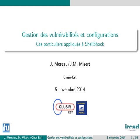 Gestion des vulnérabilités dans le cas de Shellshock