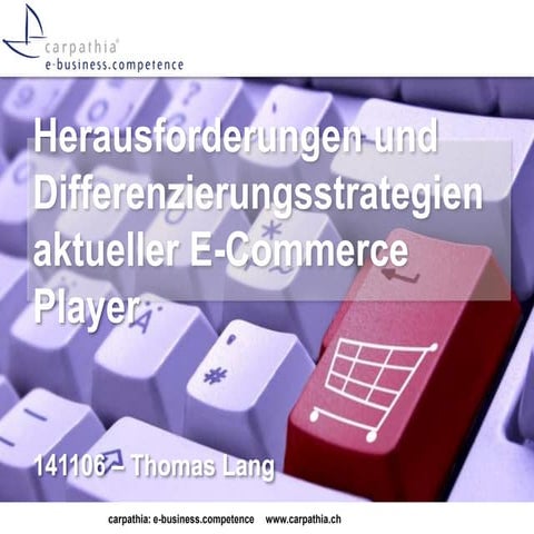 Herausforderungen und Differenzierungsstrategien aktueller E-Commerce Player ...
