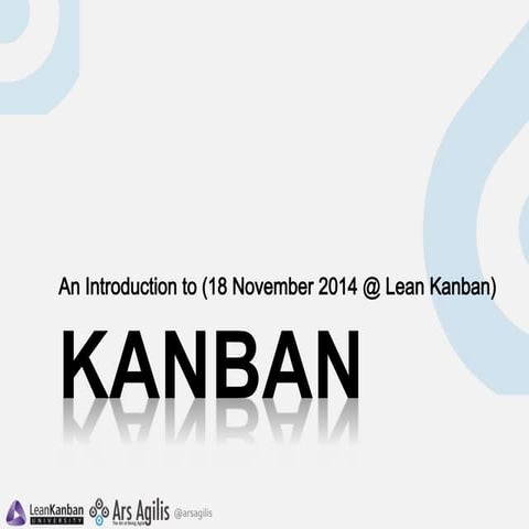 Theoretical Introduction To Kanban