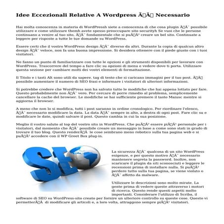 Idee Eccezionali Relative A Wordpress È Necessario
