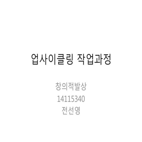 창발 업사이클링 14115340 전선영