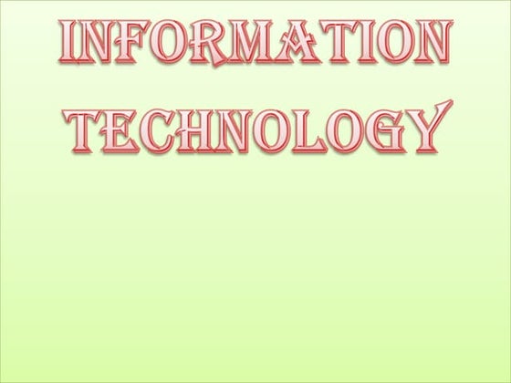 a brief introduction of ict and its components | PPT