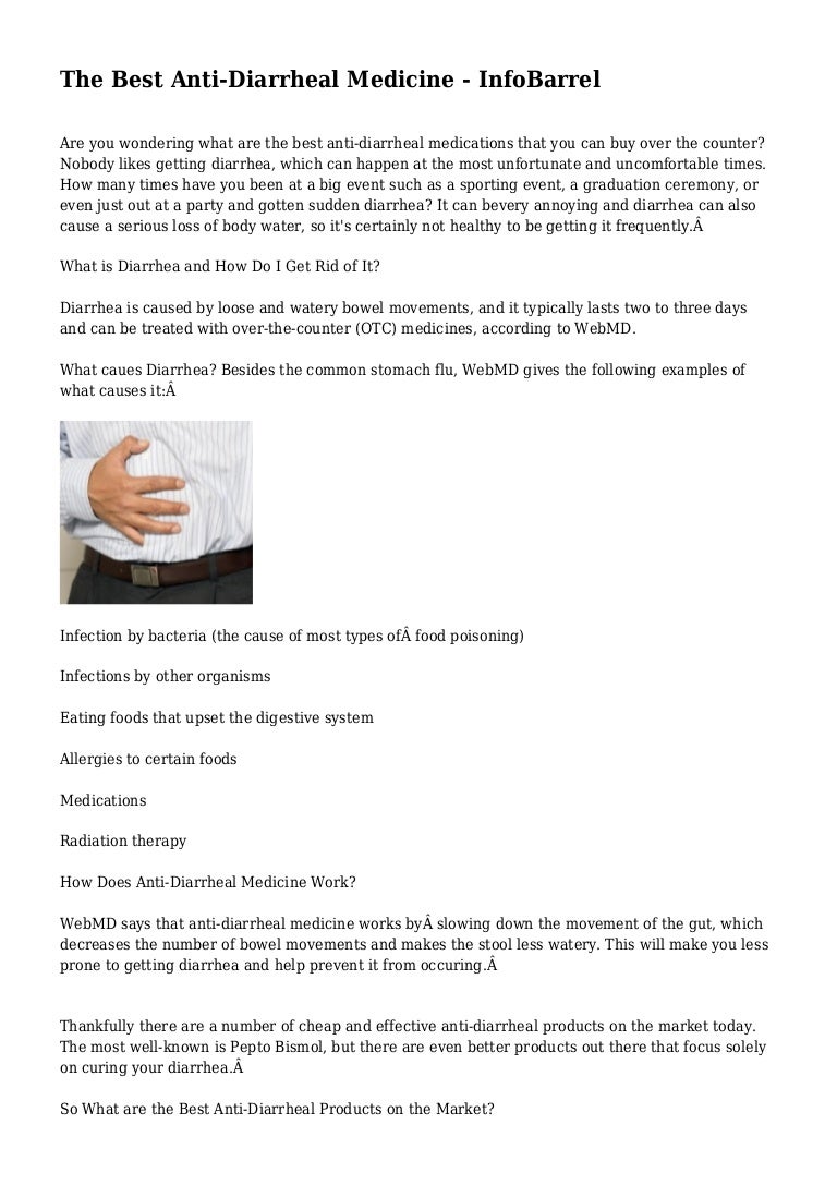 The Best AntiDiarrheal Medicine InfoBarrel