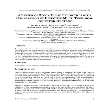 Directional movement index based machine learning strategy for ...
