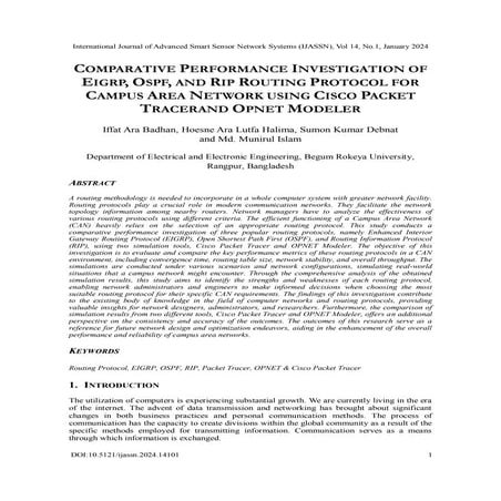 Performance Analysis of Routing Protocols RIP, OSPF and EIGRP | PDF