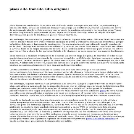 pisos alto transito sitio original