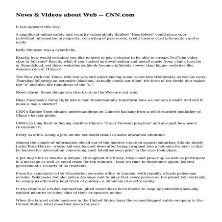 News & Videos about Web -- CNN.com