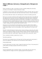 What's Difference between a Osteopa...