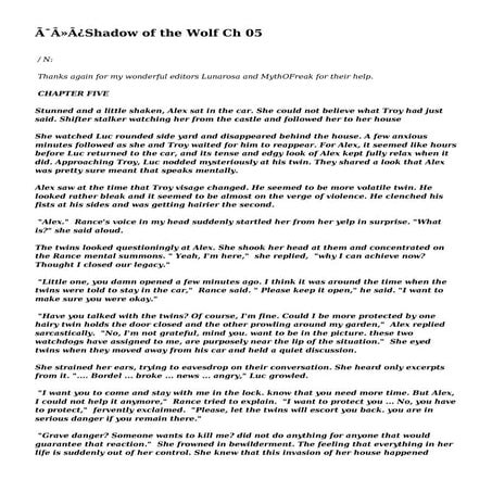 ﻿Shadow of the Wolf Ch 05
