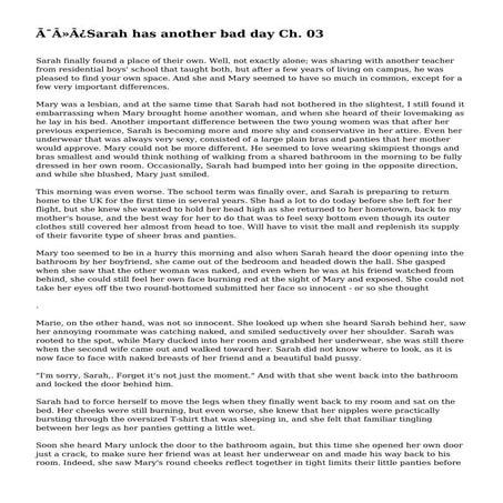 ﻿Sarah has another bad day Ch. 03
