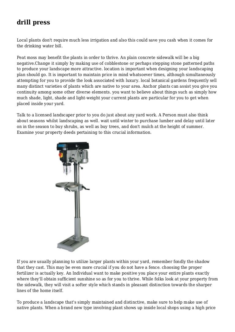 drill press