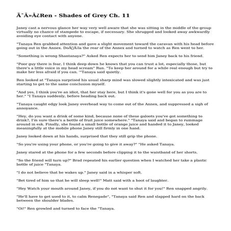 ﻿Ren - Shades of Grey Ch. 11
