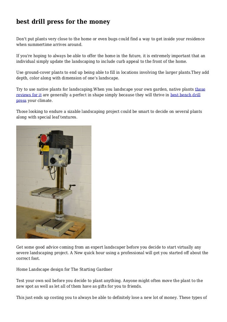 best drill press for the money