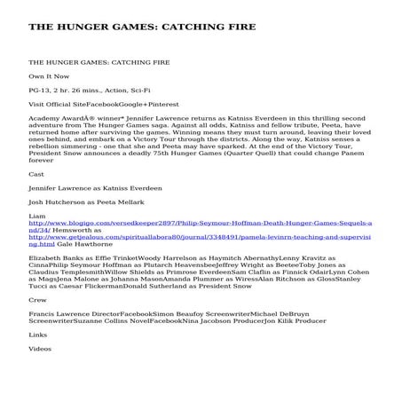 THE HUNGER GAMES: CATCHING FIRE | PDF