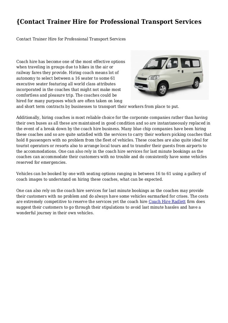 last minute van hire