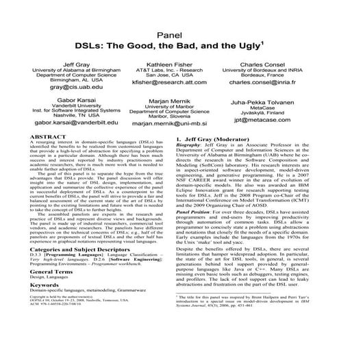 Oopsla 2008 Panel Ds Ls The Good The Bad And The Ugly